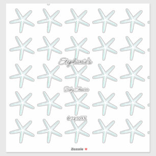 Sticker Starfish Motif Baby shower garçon fille 2023 migno