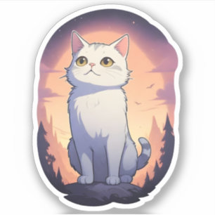 Sticker Stargazing Kitty