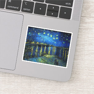 Sticker Starry Night Over the Rhone par Vincent Van Gogh
