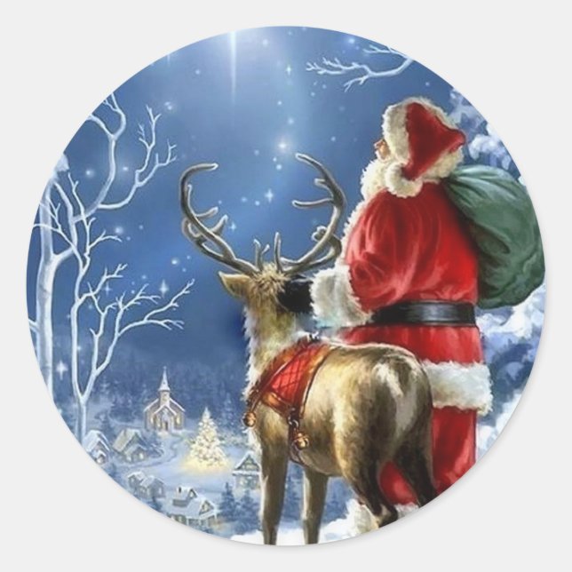Sticker Starry Night Père Noël (Devant)