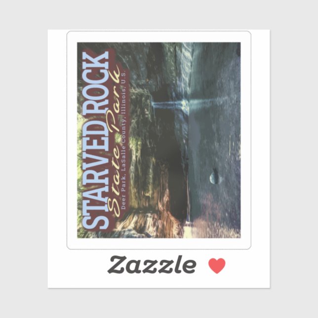 STICKER STARVVÉ ROCK STATE PARK - OGLESBY - ILLINOIS US (Feuille)