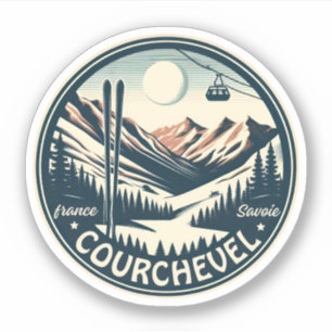 Sticker Station de ski Courchevel dans les Alpes française