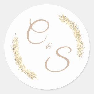 Sticker stationnaire Monogrammé pour mariage d'hiv