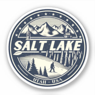 Sticker Stations de ski de Salt Lake City Cadeaux de ski U