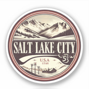 Sticker Stations de ski de Salt Lake City Utah cadeaux de