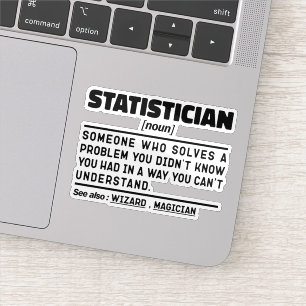 Sticker Statisticien Noun Définition Feuille de calcul Drô