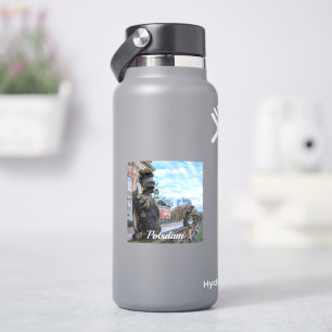 Sticker Statues de chevalier en pierre près du palais à Po