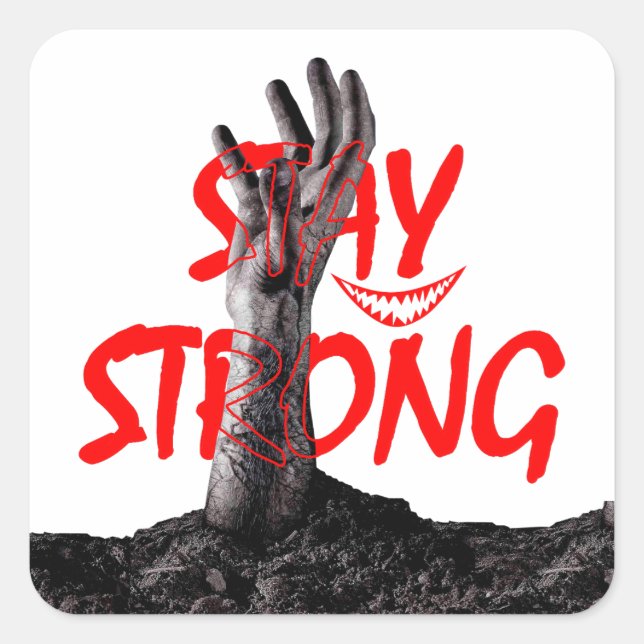 Sticker : Stay Strong Motivational Quote Design  (Vorderseite)