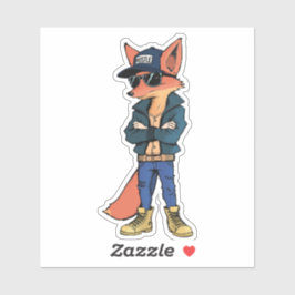 Sticker Stay Wild - Renard branché