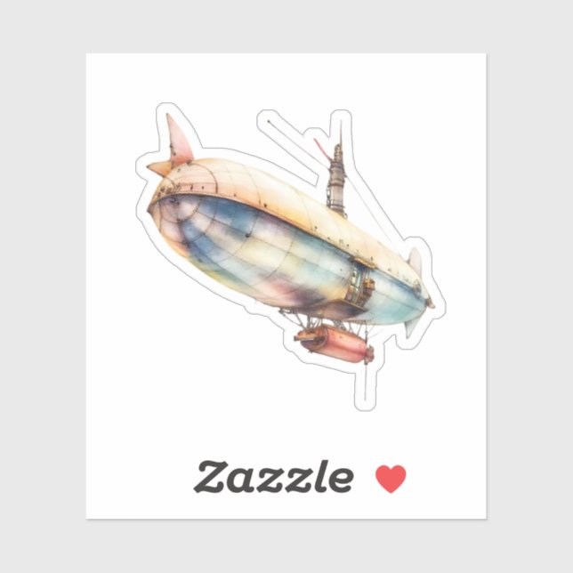 Sticker Steampunk Airship (Feuille)