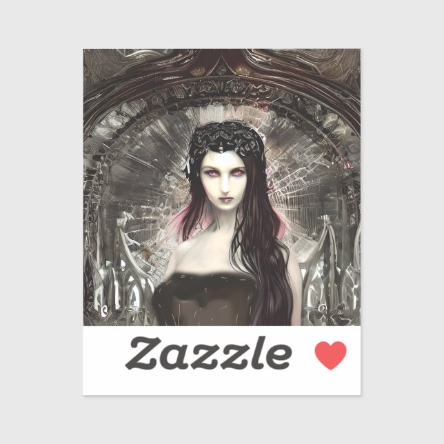 Sticker Steampunk Fallen Angel | Art sombre (Feuille)