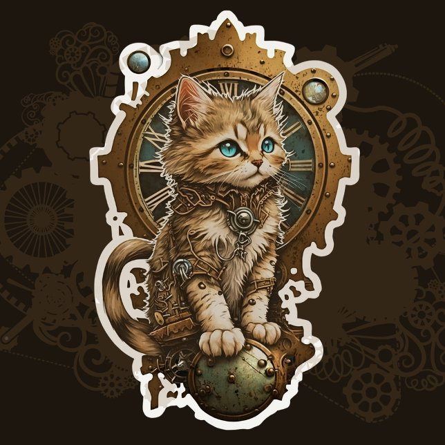 Sticker Steampunk Kitten (Créateur téléchargé)