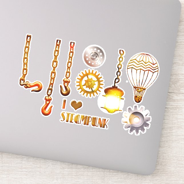 Sticker Steampunk victorien gothique (Détail)