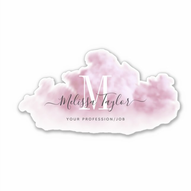 Sticker Stick Carré couleur rose et violet Ombre chic (Devant)