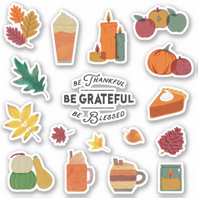 Sticker Stick Citrouille Grateful Thanksgiving Spice Pack (Devant)