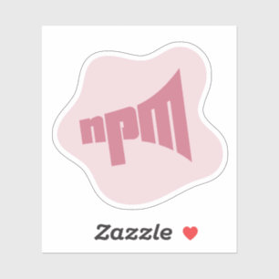 Sticker Stick en vinyle du logo de la BLOB rose NPM