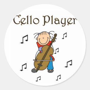 Sticker Stickers Figure Cello Player