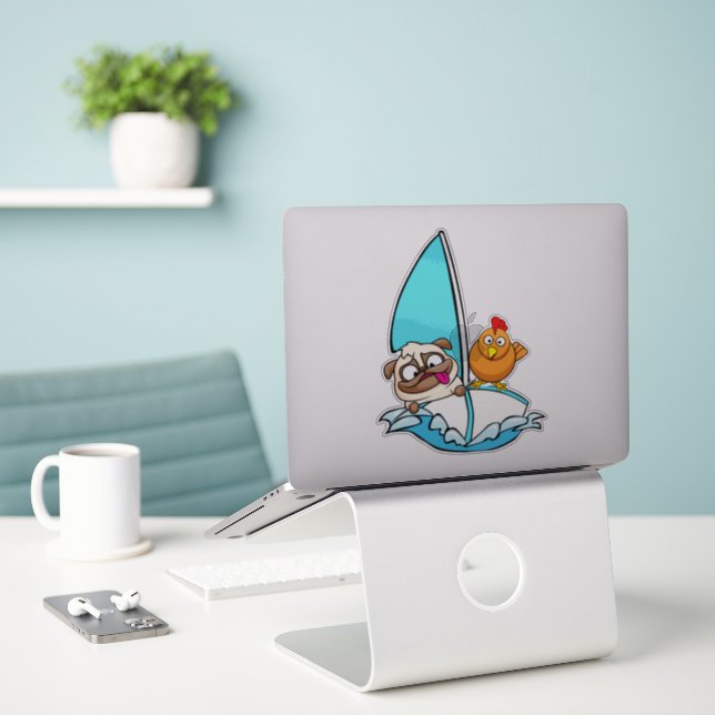 Sticker Stickers. petits poussins (Ordinateur portable sur le bureau)