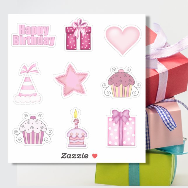 Sticker Stickset Anniversaire Rose (Créateur téléchargé)