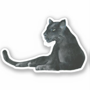 Sticker Sticleur d'aquarelle de la Panthère noire