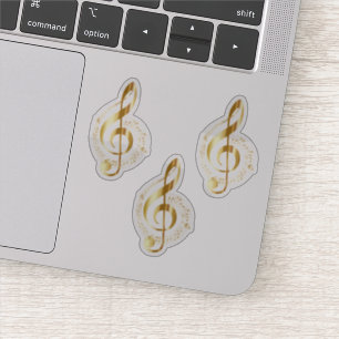 Sticker Sticleur de contours Gold Treble Clef