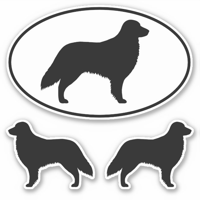 Sticker Sticleur de silhouettes de chien d'essayeur à revê (Devant)