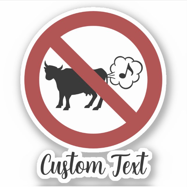 Sticker Sticleur d'icône de méthane de vache (Devant)