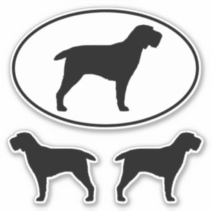 Sticker Sticleur en vinyle de Spinone Italiano Dog Silhoue