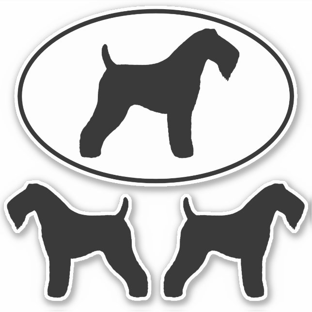 Sticker Sticleur en vinyle Kerry Blue Terrier (Devant)