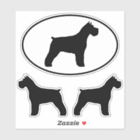 Sticleur en vinyle Schnauzer Chien Silhouettes