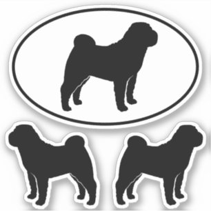 Sticker Sticleur en vinyle Shar Pei Chien chinois
