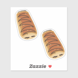 Sticker Sticleur Vinyl Personnalisé Chocolate Croissant