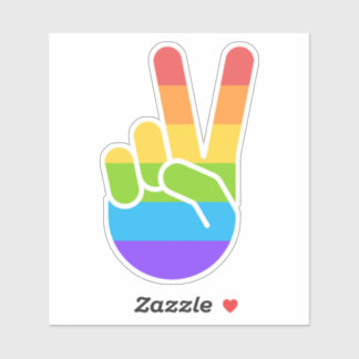 Sticker Sticule de taille Kiss à la main Rainbow Pride