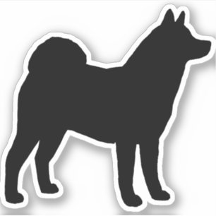 Sticker Sticule en vinyle canine Cool Akita Dog Silhouette