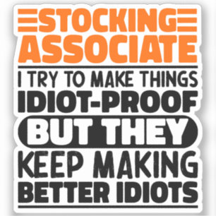 Sticker Stocking Associé J'Essaie De Rendre Les Choses Drô