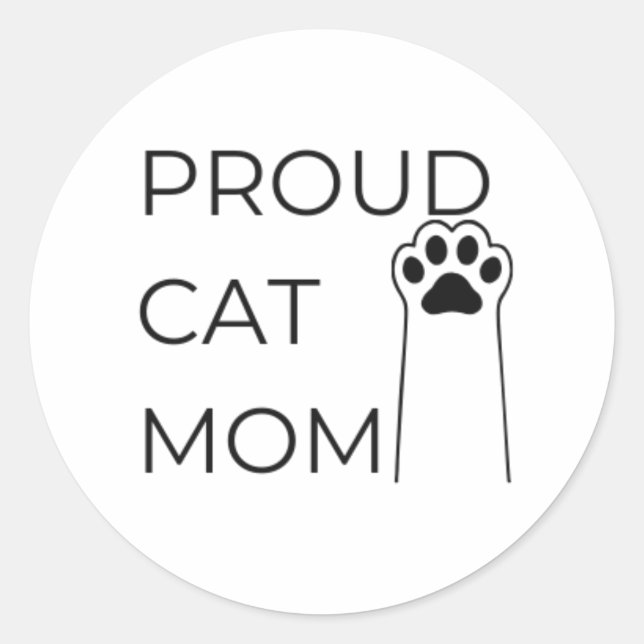 Sticker 'Stolze Katzenmutter' – Süßes Geschenk für (Vorderseite)