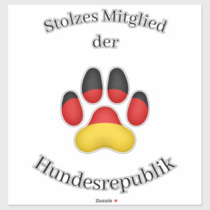 Sticker Stolzes Mitglied der Hundesrepublik Chien allemand