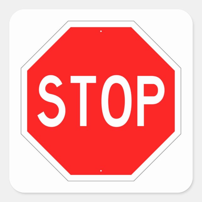 Sticker STOP Classic très amusant (Devant)
