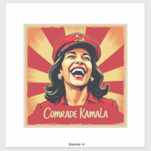 Sticker Stop Kamunism Harris Walz 2024 Camarade Kamala
