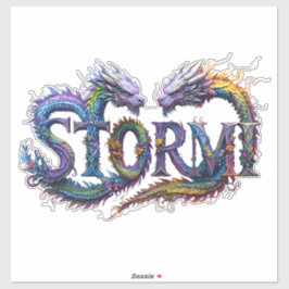 Sticker STORMI | Alphabet de dragon mystique