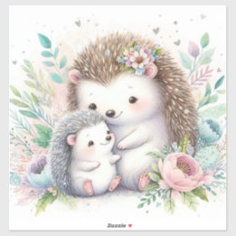 Sticker Storybook Woodland Babies Hedgehog Love