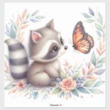 Storybook Woodland Babies Raccoon Et Papillon