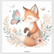 Storybook Woodland Baby Fox Et Papillon