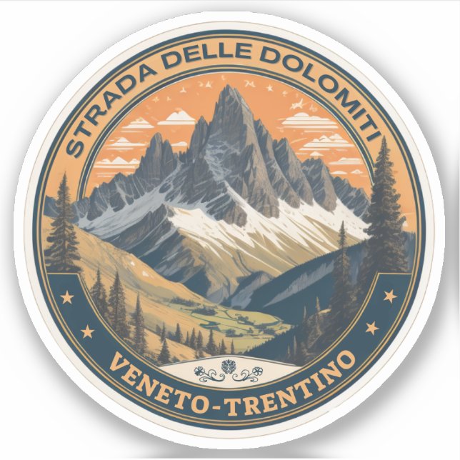 Sticker Strada statale 48 delle Dolomiti (Devant)