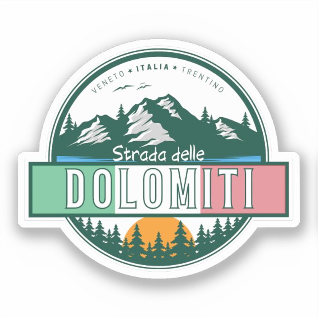 Sticker Strada statale 48 delle Dolomiti (Recto)