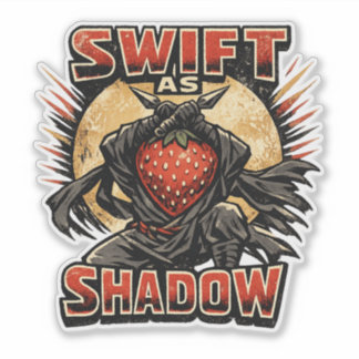 Sticker Strawberry Assassin – RAPIDE COMME L'OMBRE Héros