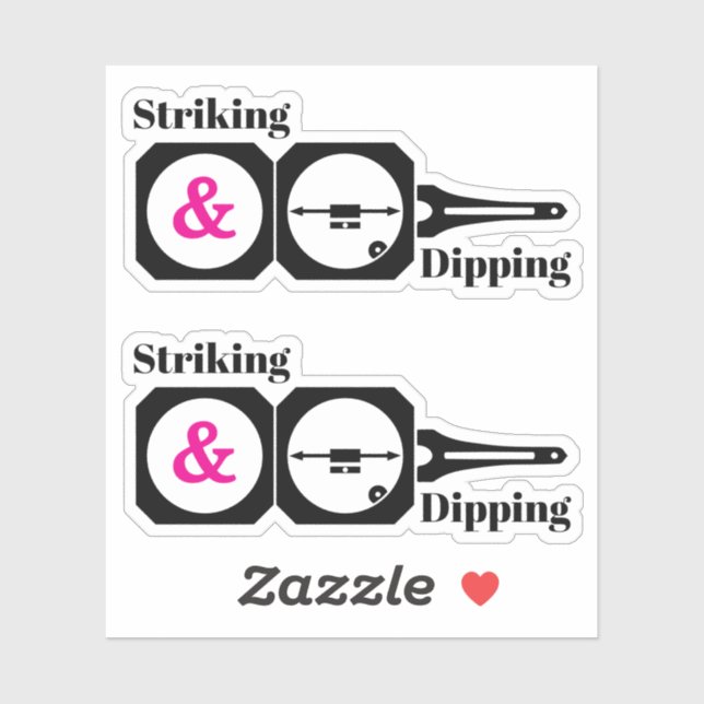 Sticker Striking and Dipping- Geologist's Transit Compass (Feuille)