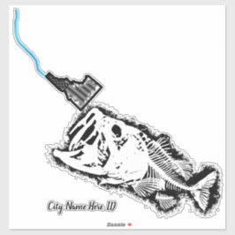 STICKER STRIKING PATRIOT ID -CUSTOM CITY NAME ONE BAD BASS