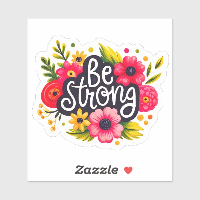Sticker Strong Blooming Flower Illustration (Feuille)