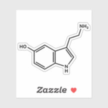Structure moléculaire de la molécule de sérotonine